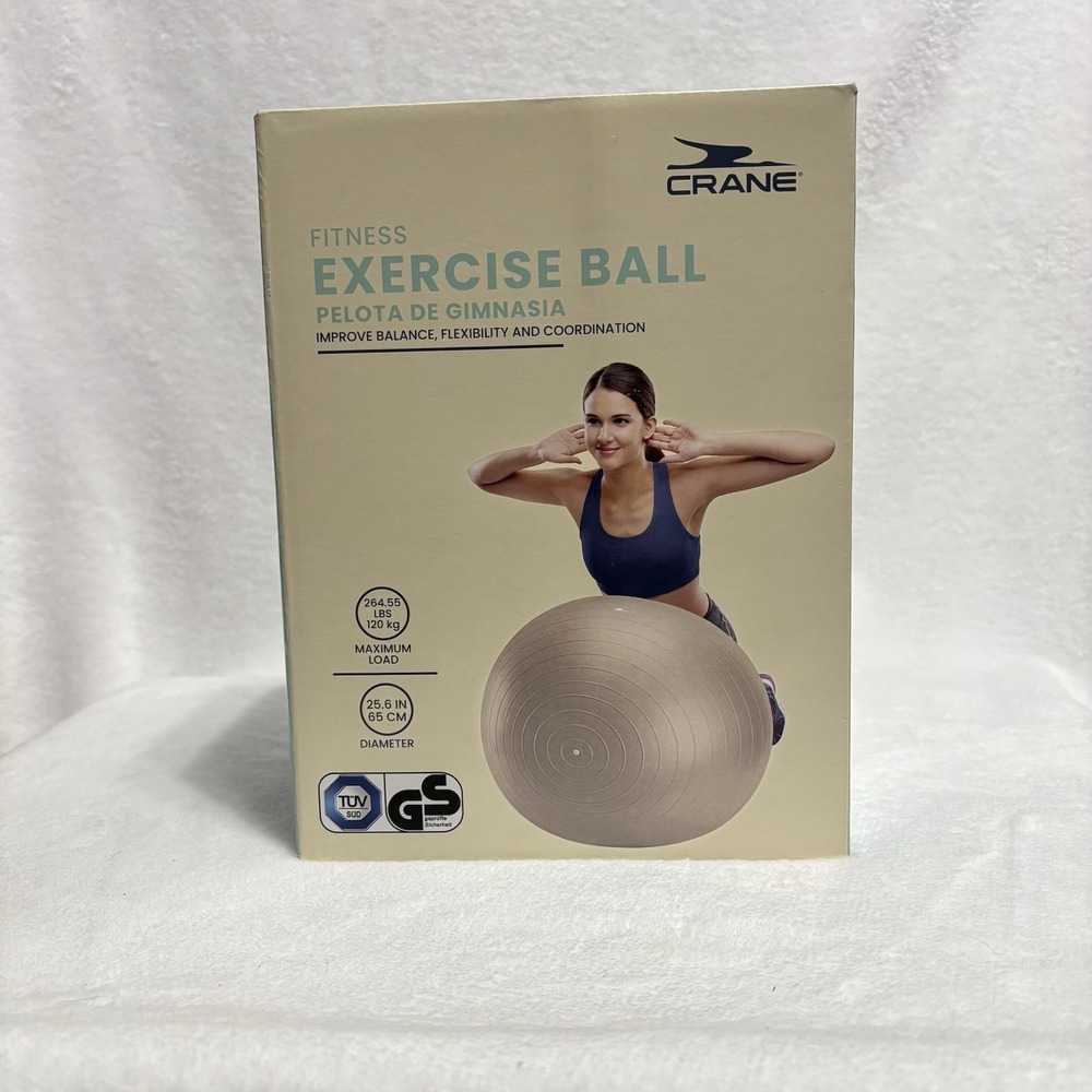 Crane 25.6" 65cm Fitness Exercise Ball Yoga Pilates Ball New In Box